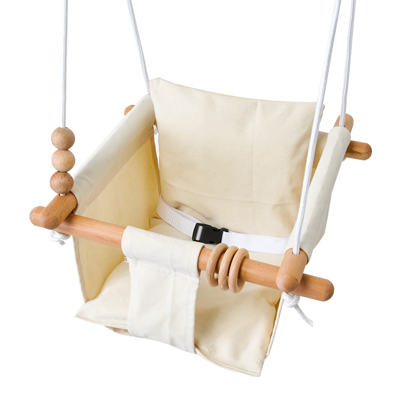 Swing Leanbh stuáilte Canbhás Adhmaid