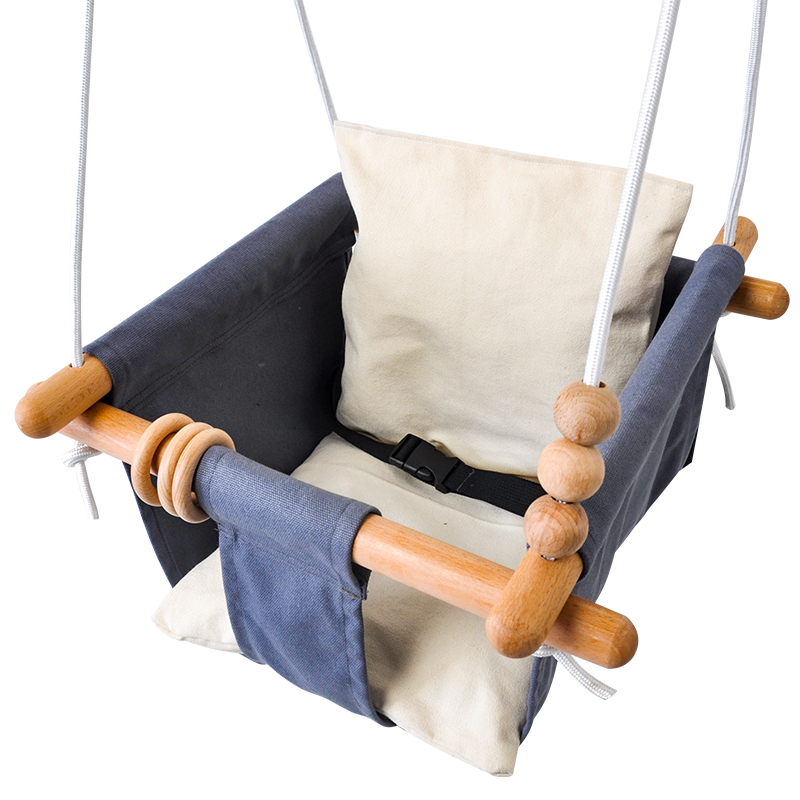 Swing Leanbh stuáilte Canbhás Adhmaid