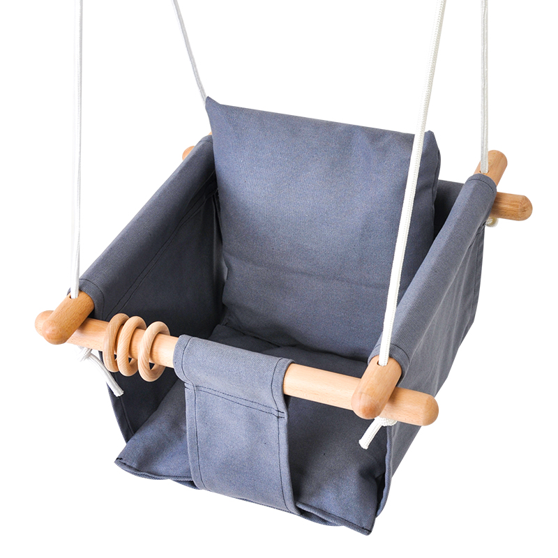 Swing Leanbh stuáilte Canbhás Adhmaid