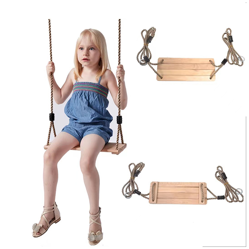Suíochán Swing 4-Plank Adhmad Crua Feá