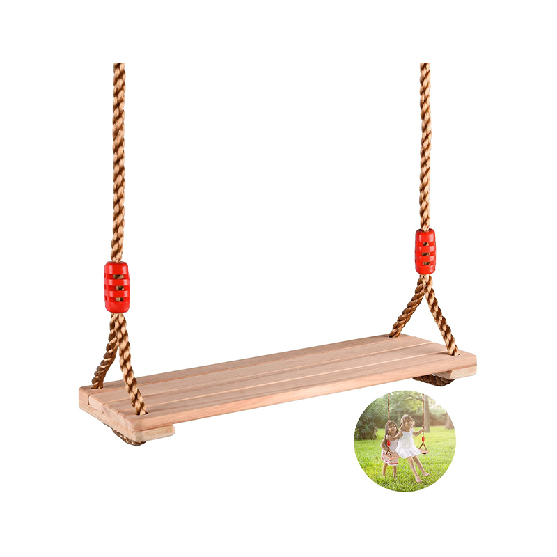 Suíochán Swing 4-Plank Adhmad Crua Feá